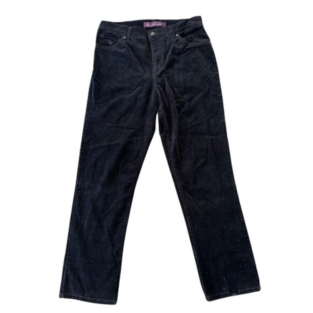 Gloria Vanderbilt Size 6 Women's Black Cordouroy Straight Leg Jeans Women's